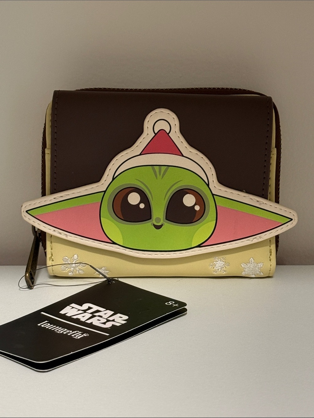 Loungefly Star Wars Baby Yoda The Mandalorian The Child Holiday Small Zip Wallet